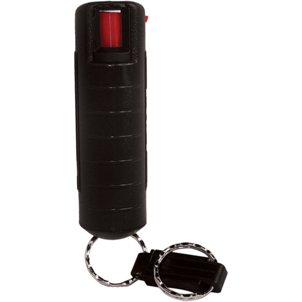 Wildfire 1.4% MC 1/2 oz pepper spray hard case with quick release keychain black view 3